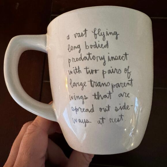 Rae Dunn Dragonfly by Magenta Artisan Collections Coffee Cup Mug Double Sided - Picture 4 of 8